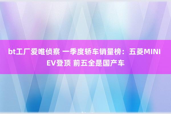 bt工厂爱唯侦察 一季度轿车销量榜：五菱MINI EV登顶 前五全是国产车