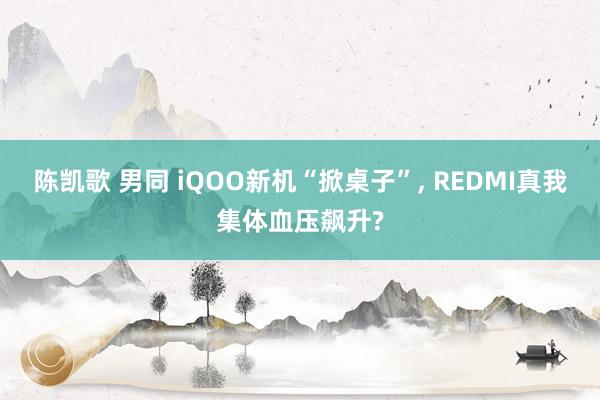 陈凯歌 男同 iQOO新机“掀桌子”, REDMI真我集体血压飙升?