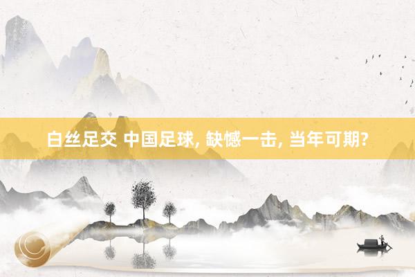 白丝足交 中国足球, 缺憾一击, 当年可期?