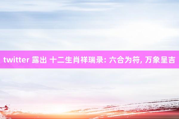 twitter 露出 十二生肖祥瑞录: 六合为符, 万象呈吉